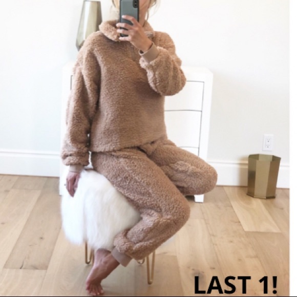 Looks by Lauren Tops - BIG BEAR Teddy Sherpa Top & Pants Set XL